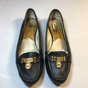 Michael Michael Kors Black Leather Loafers Size 10